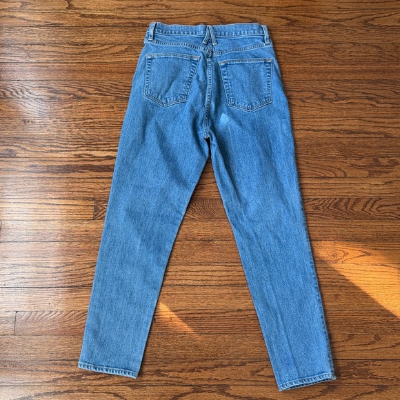 SLVRLAKE Beatnik Ankle Jeans in Pacific Wash Blue High Rise Mom Jeans - Picture 5 of 11